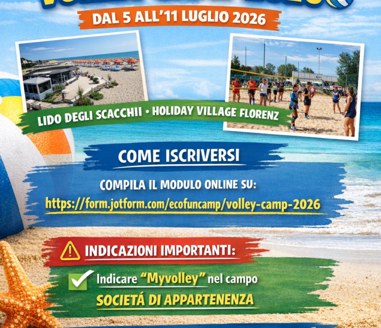 Apertura iscrizioni – Sinergy Summer Volley Camp 2026!