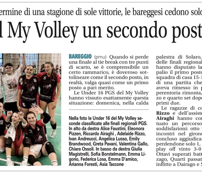 My Volley U16 un secondo posto che vale molto di più: la cronaca delle finali regionali